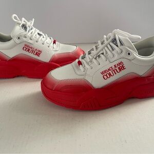 Versace Jeans Couture Red and White Sneakers